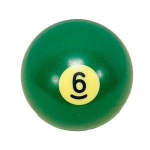 Vintage Replacement Billiard Pool Solid Green Number 6 Ball 2.25" Diameter